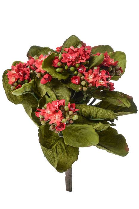 9&quot; Mini Silk Kalanchoe Bush Red