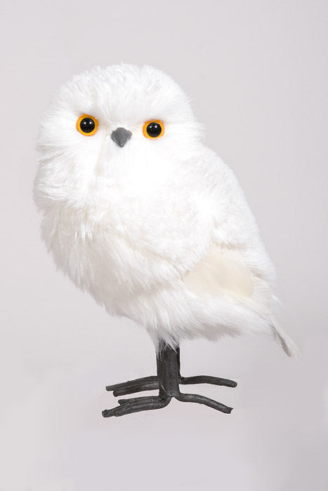 10" Feather White Owl White