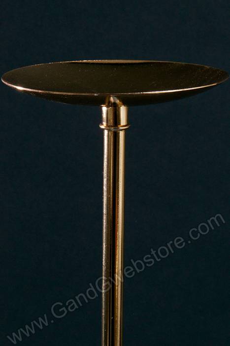 21.75&quot; Metal Candle Holder Stand Gold