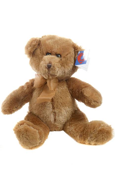 12" Sitting Teddy Bear Dark Brown