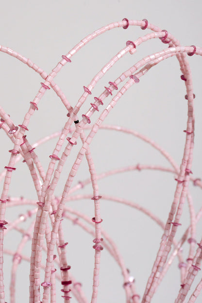 23" Beaded Flower Stem Pink