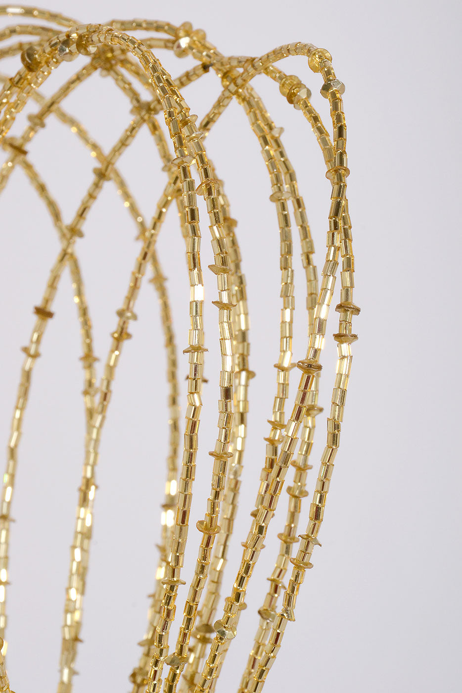 23" Beaded Flower Stem Gold