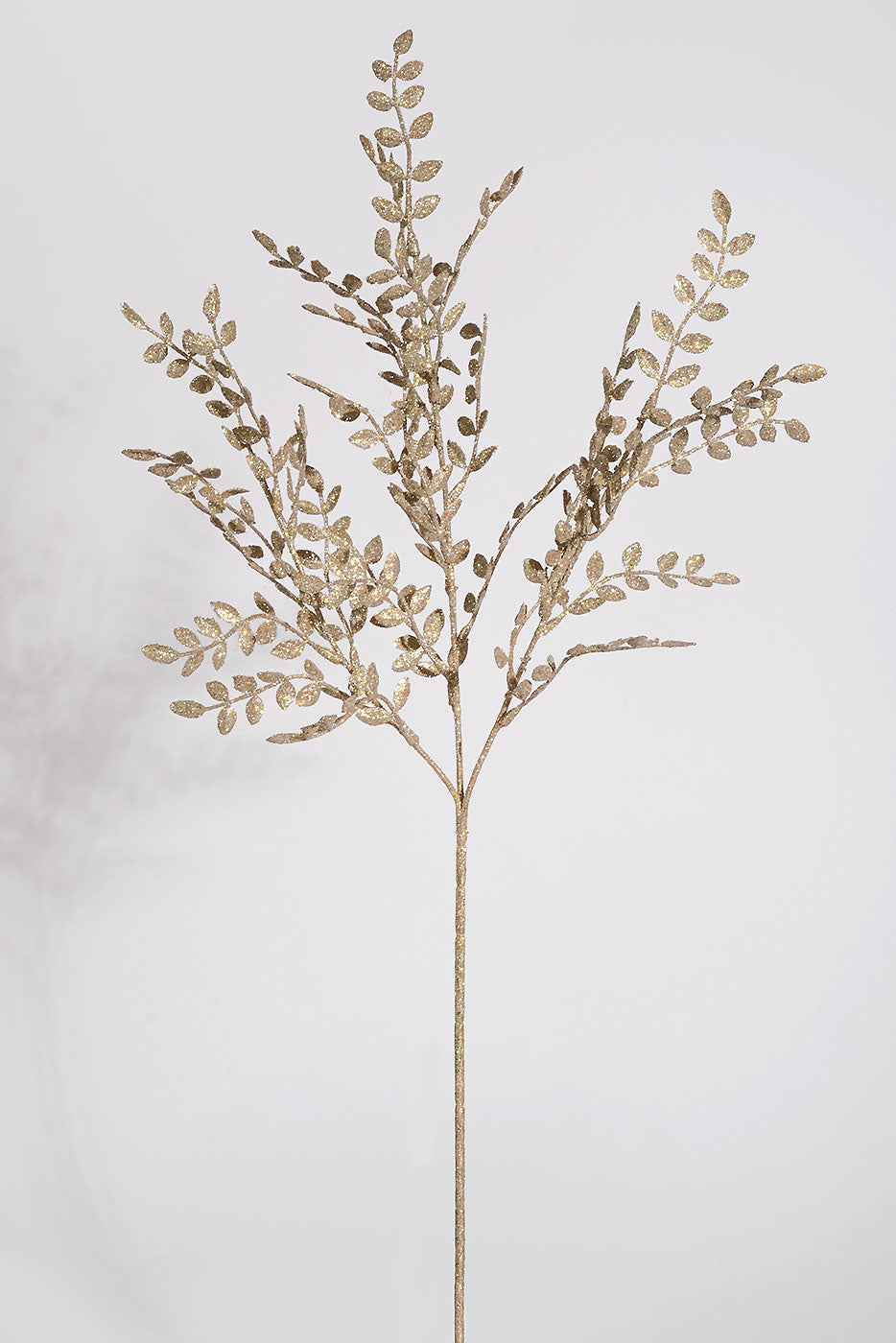 28" Sparkling Glitter Mini Ruscus Spray Champagne