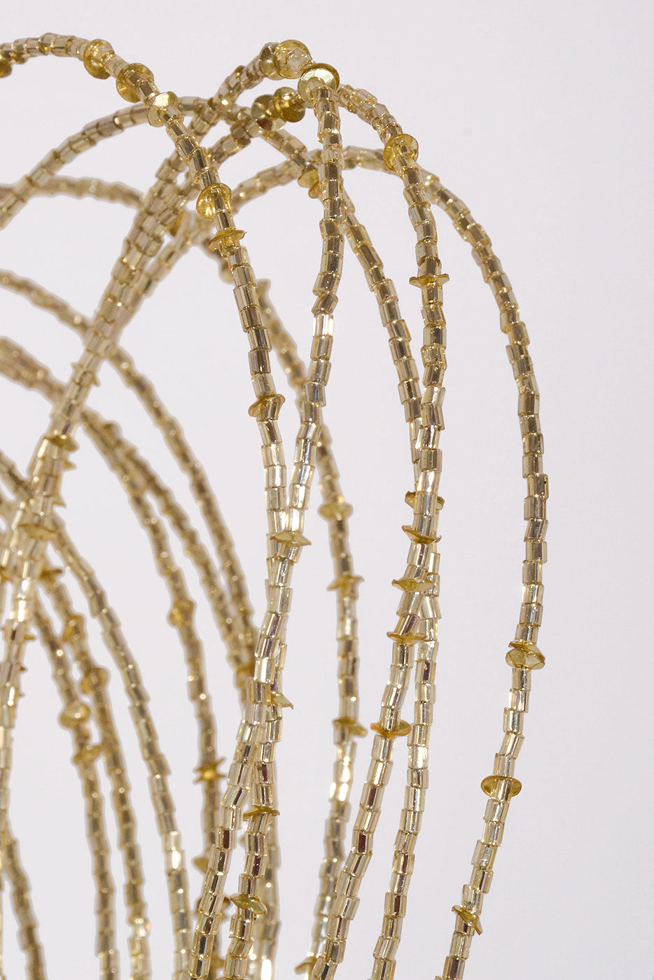 23" Beaded Flower Stem Champagne