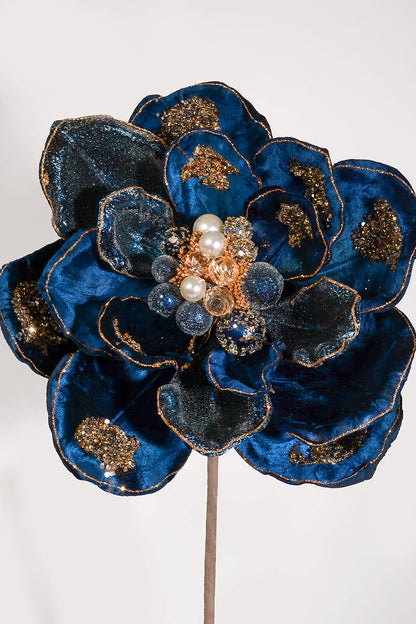 30" Grande Glamour Magnolia Stem Midnight Blue