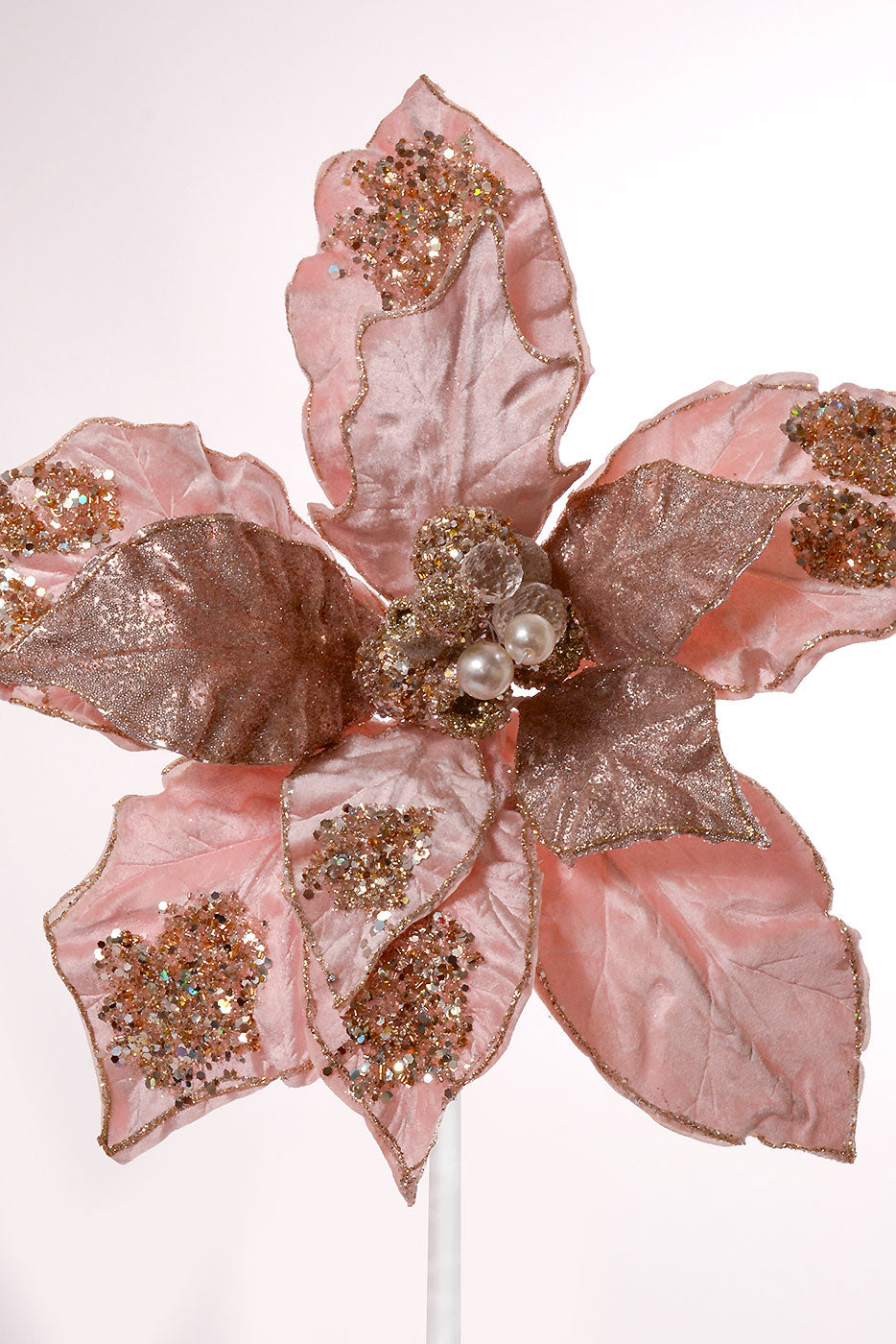 32&quot; Grande Glamour Poinsettia Stem Blush Pink