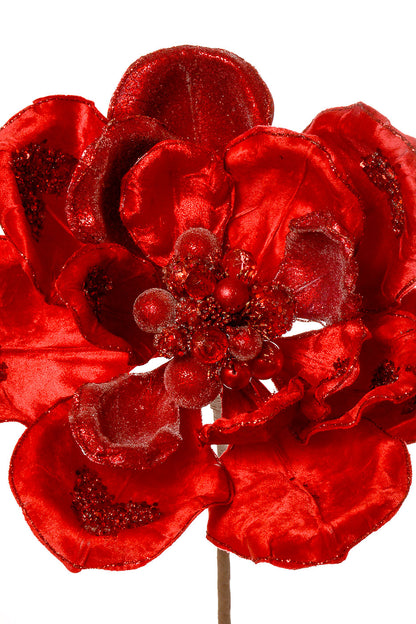 30" Grande Glamour Magnolia Stem Red