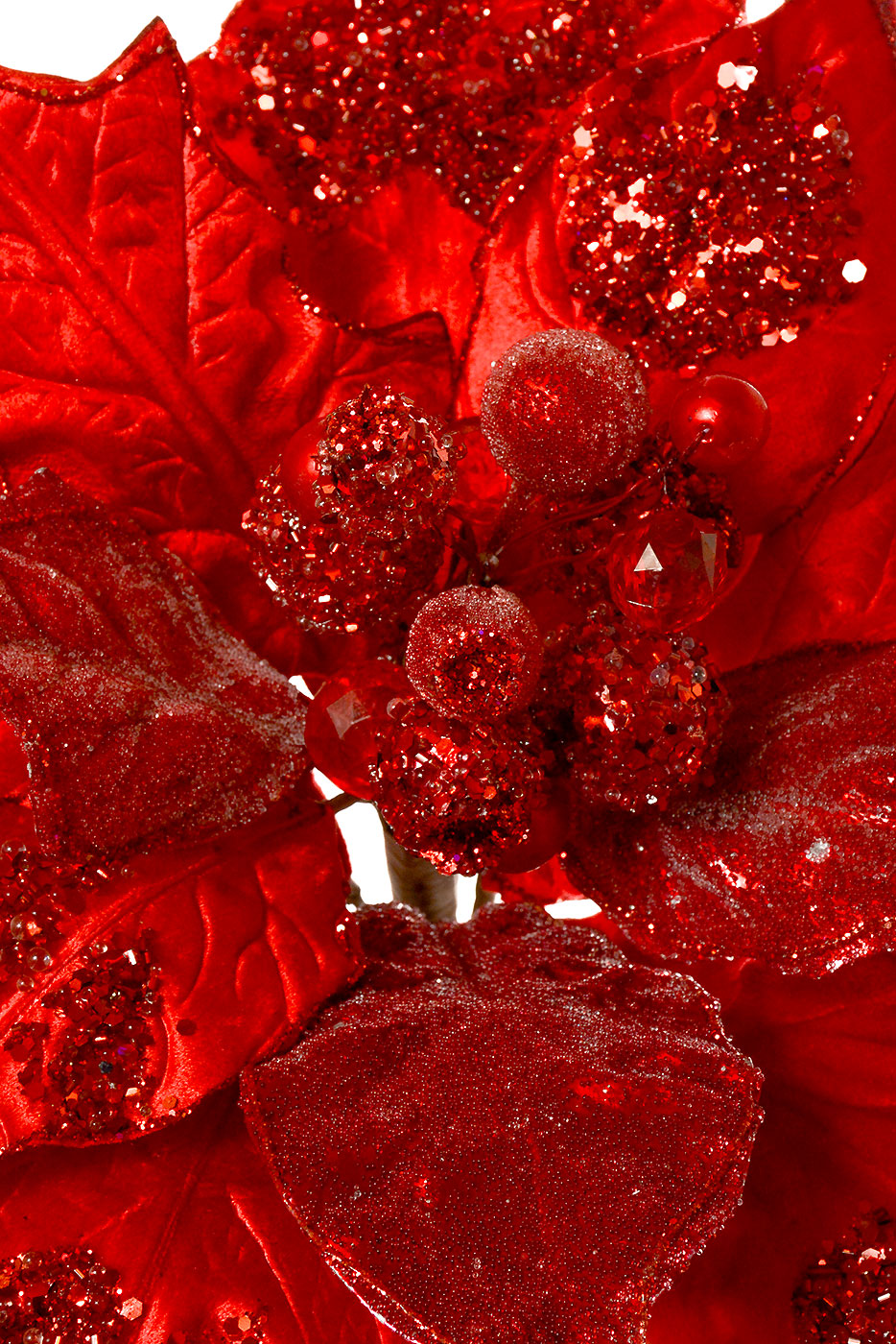 32" Grande Glamour Poinsettia Stem Red