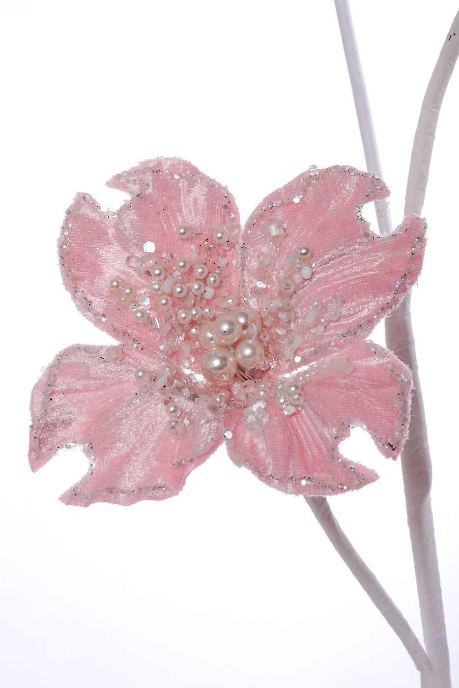 36" Glitter Dogwood Spray pink