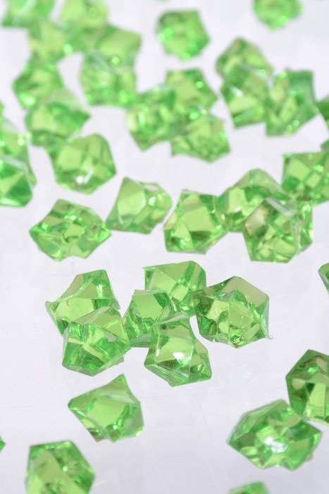 Small Acrylic Cubes Apple Green Pkg/1lb