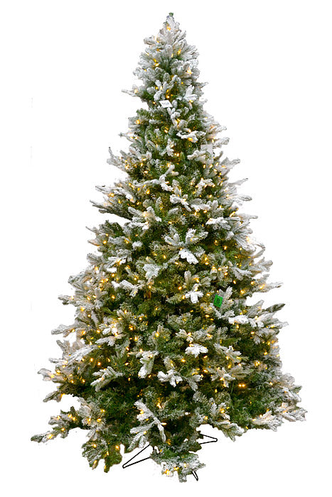 9Ft x 69" Led Snow Tip Aspen Tree Green/White/Clear Brite