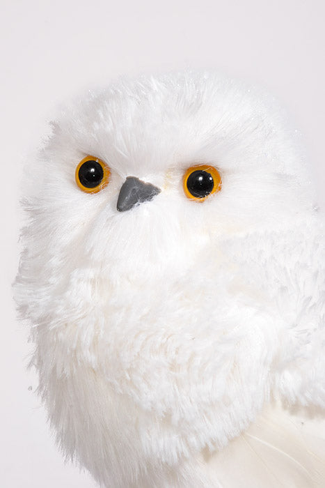 10" Feather White Owl White