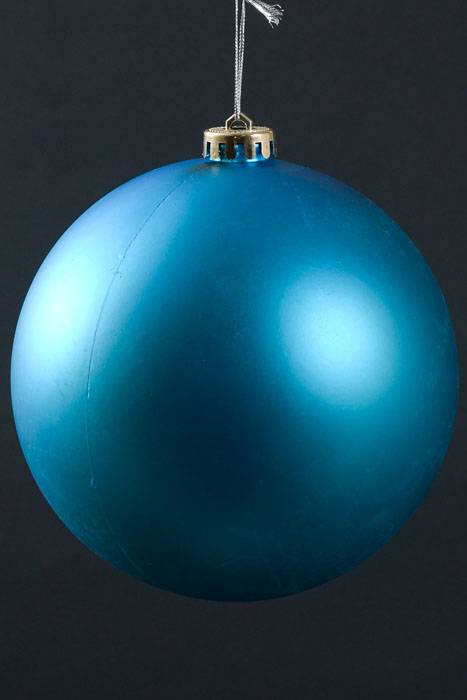 150mm Plastic Matte Ball Ornament Turquoise
