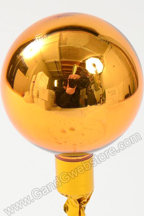 60mm Gloss Glass Ball Ornament Copper Pkg/12