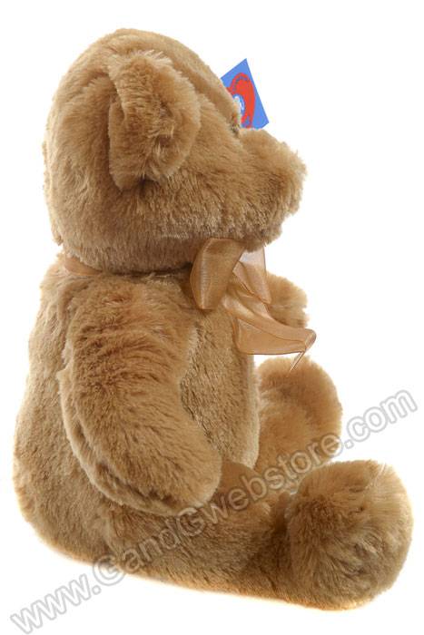 12" Sitting Teddy Bear Dark Brown