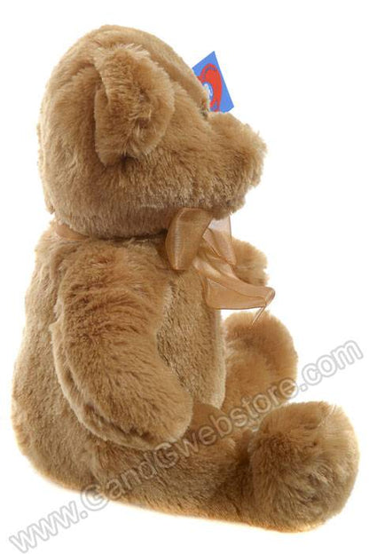 12" Sitting Teddy Bear Dark Brown