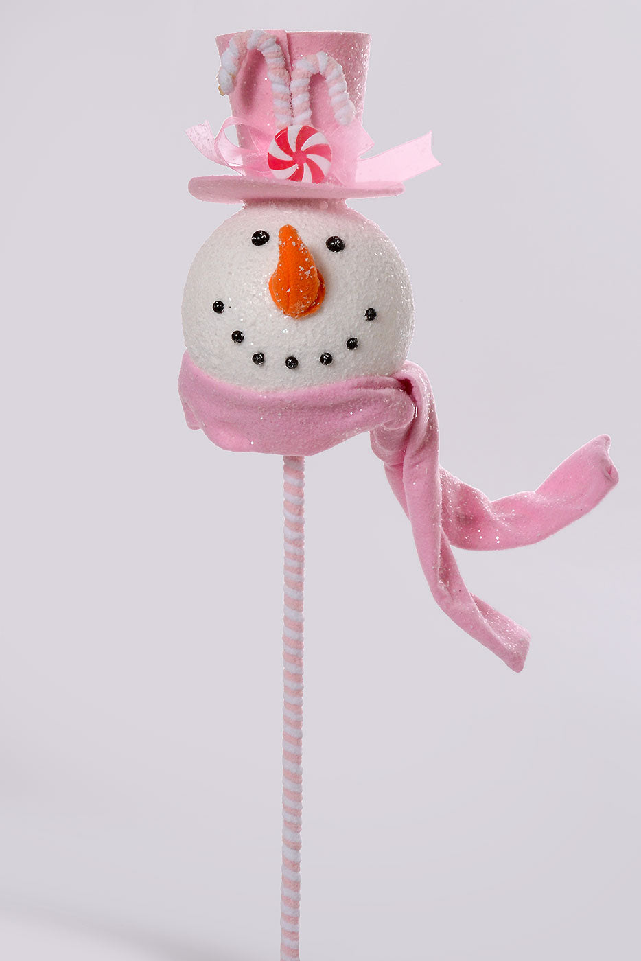 26" Snowman Head Spray Pink