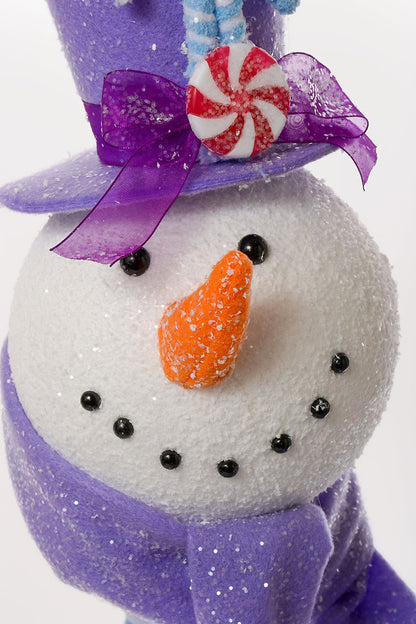 24" Snowman Head Spray Lavender