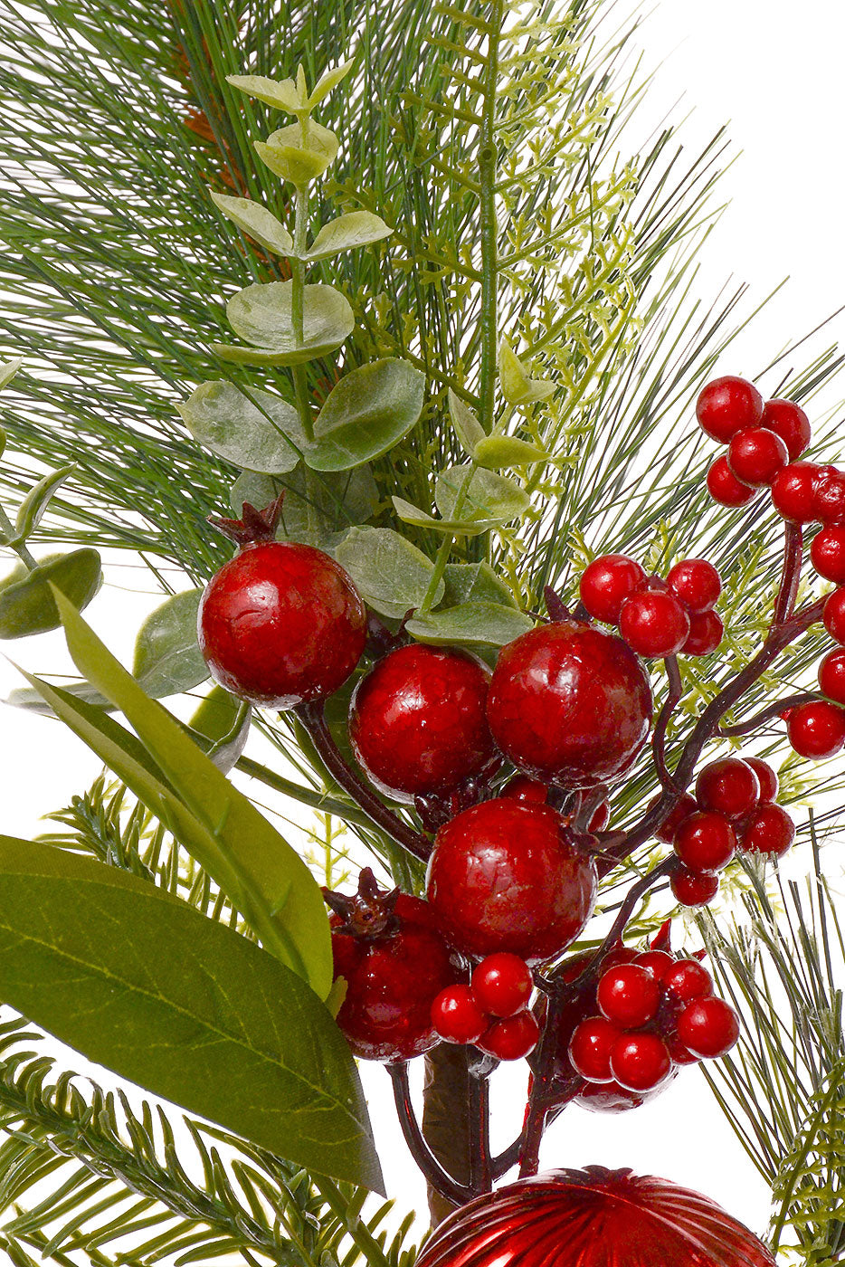 30" Mixed Pine Ball Berry Spray