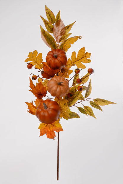 30" Artificial Pumpkin Berry Spray