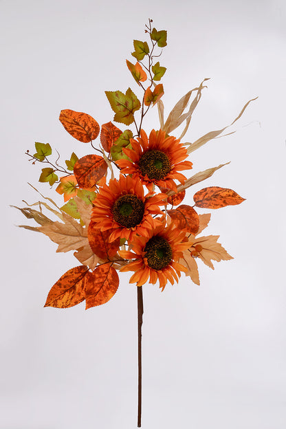 30" Artificial Sunflower Berry Spray