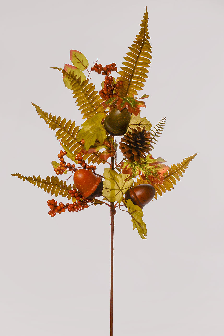 30" Artificial Acorn Pinecone Berry Spray