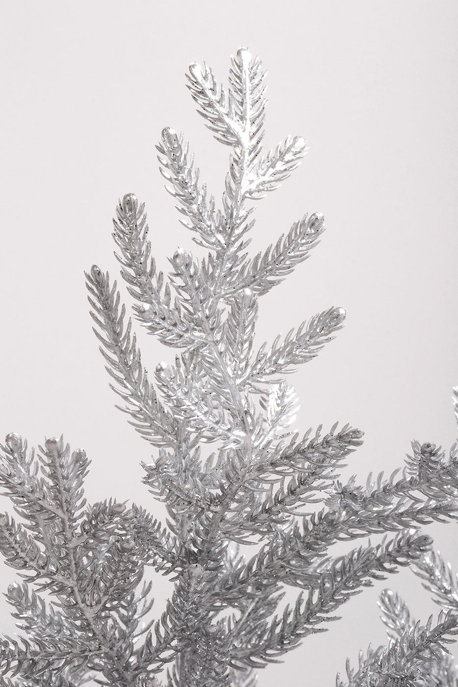 21" Pine Bush with Glitter Silver