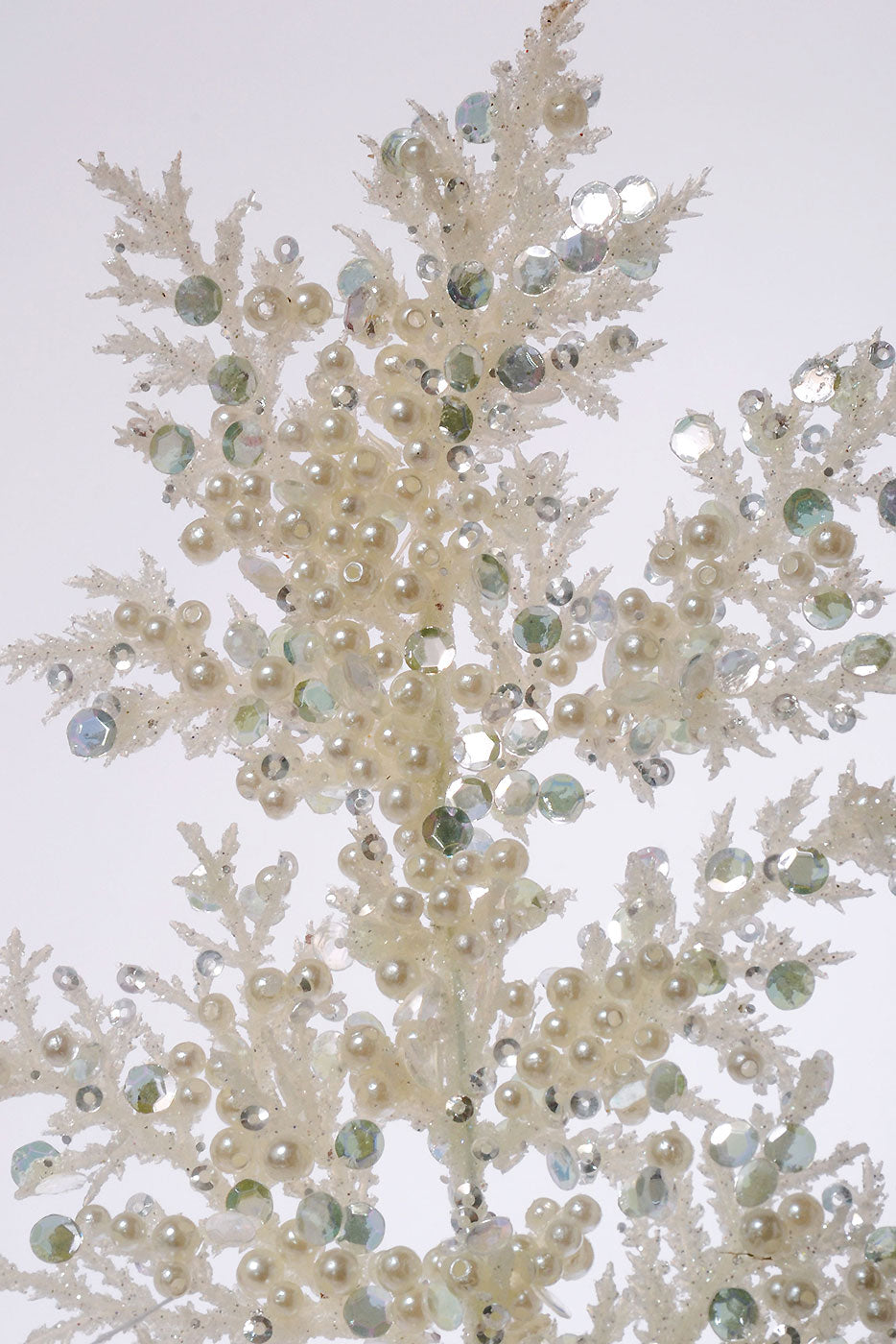 27.5" Glitter Sequin Pearl White