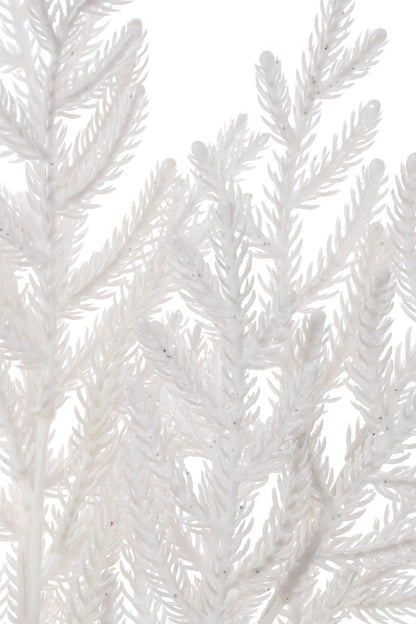 21" Pine Bush with Glitter White