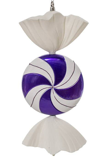 18.5" Falt Candy W/glitter Purple/white