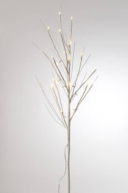 48" Twinkling Twig Led Spray-bot White