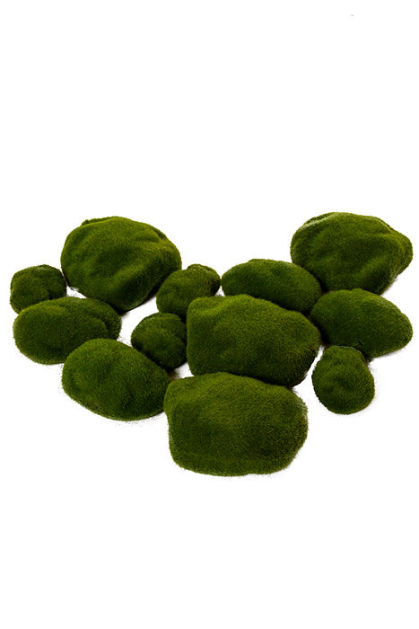 2.5&quot; X 3.5&quot; X 4&quot; Moss Pieces Green Pkg/12