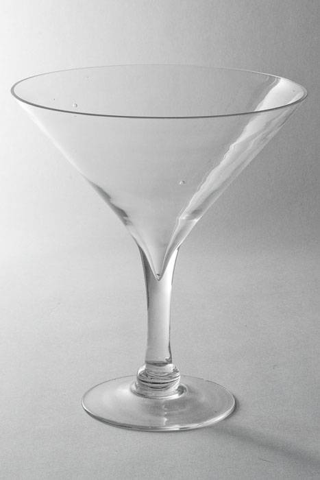 9" X 10.25" Martini Glass Vase Clear 4 Pcs