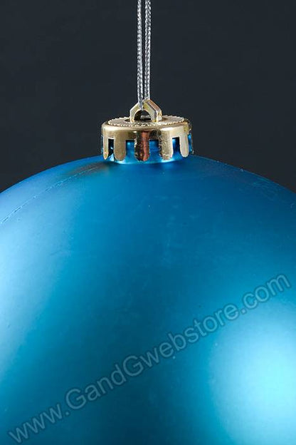 150mm Plastic Matte Ball Ornament Turquoise