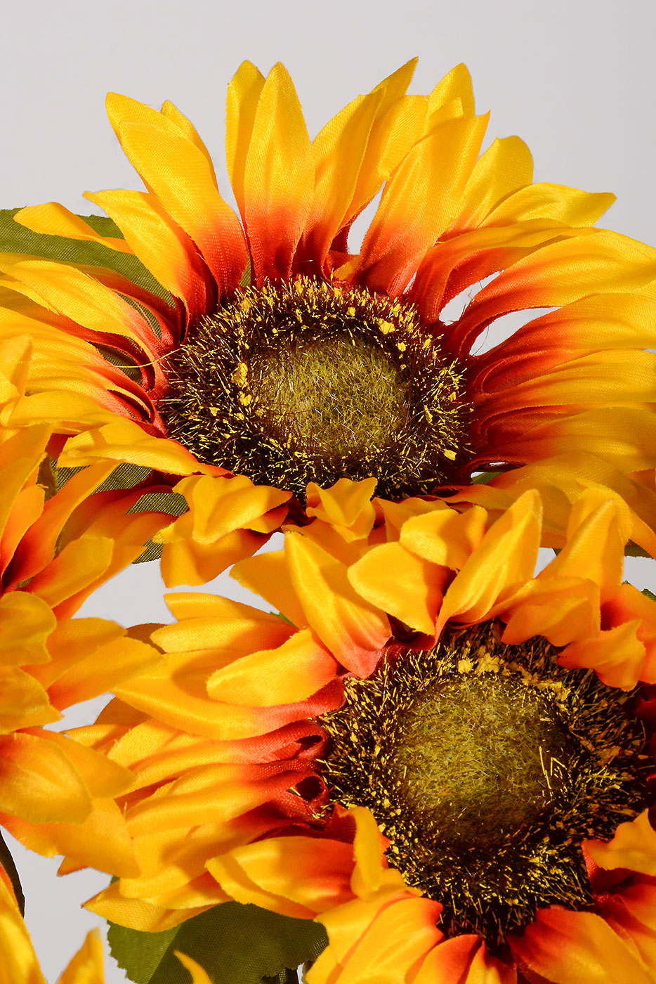 18" Silk Satin Sunflower Bush Yellow