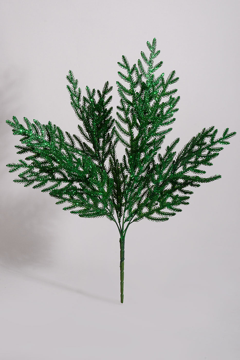 21" Pine Bush with Glitter Green