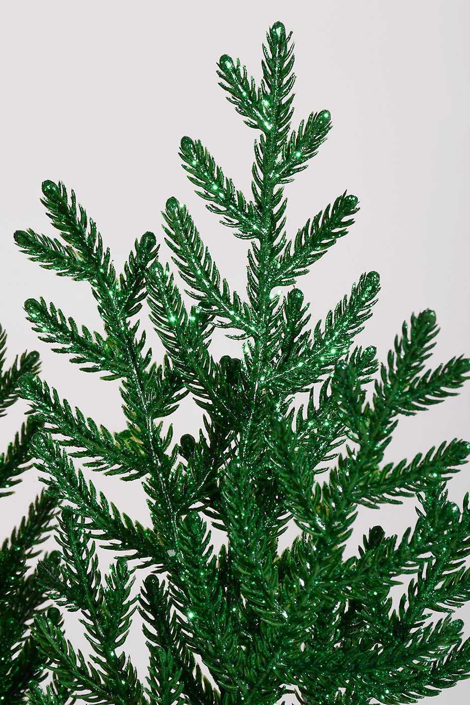 21" Pine Bush with Glitter Green