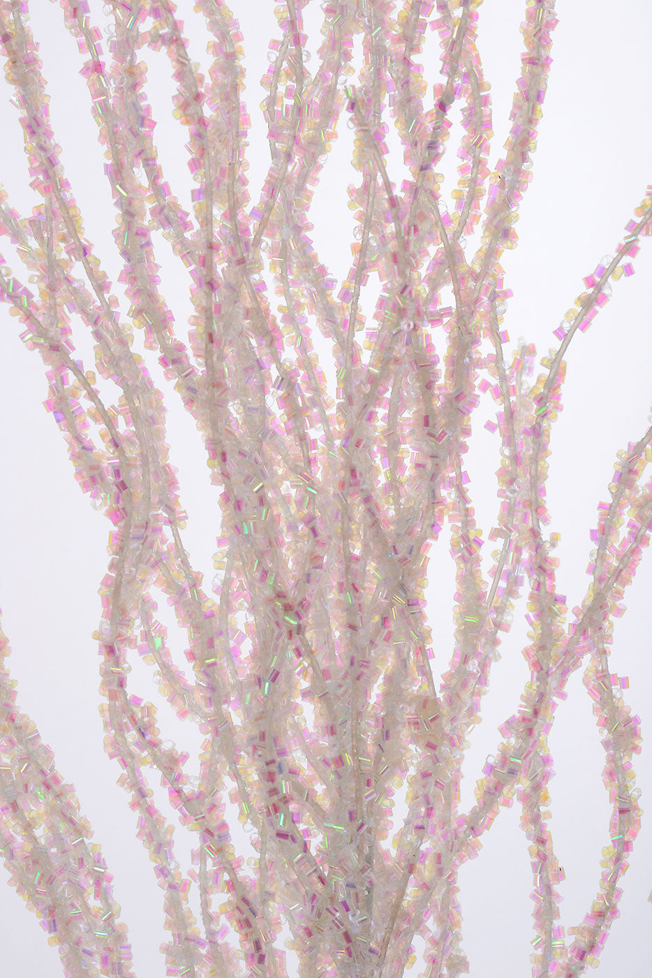 33" Glitter Twig Spray Pink