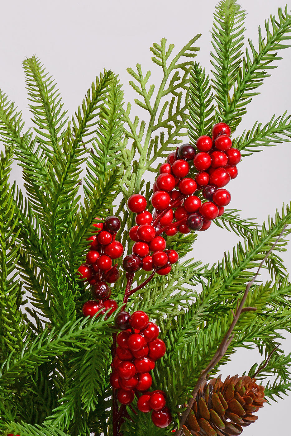 20.5" Artificial Pine Berry Cone Bush