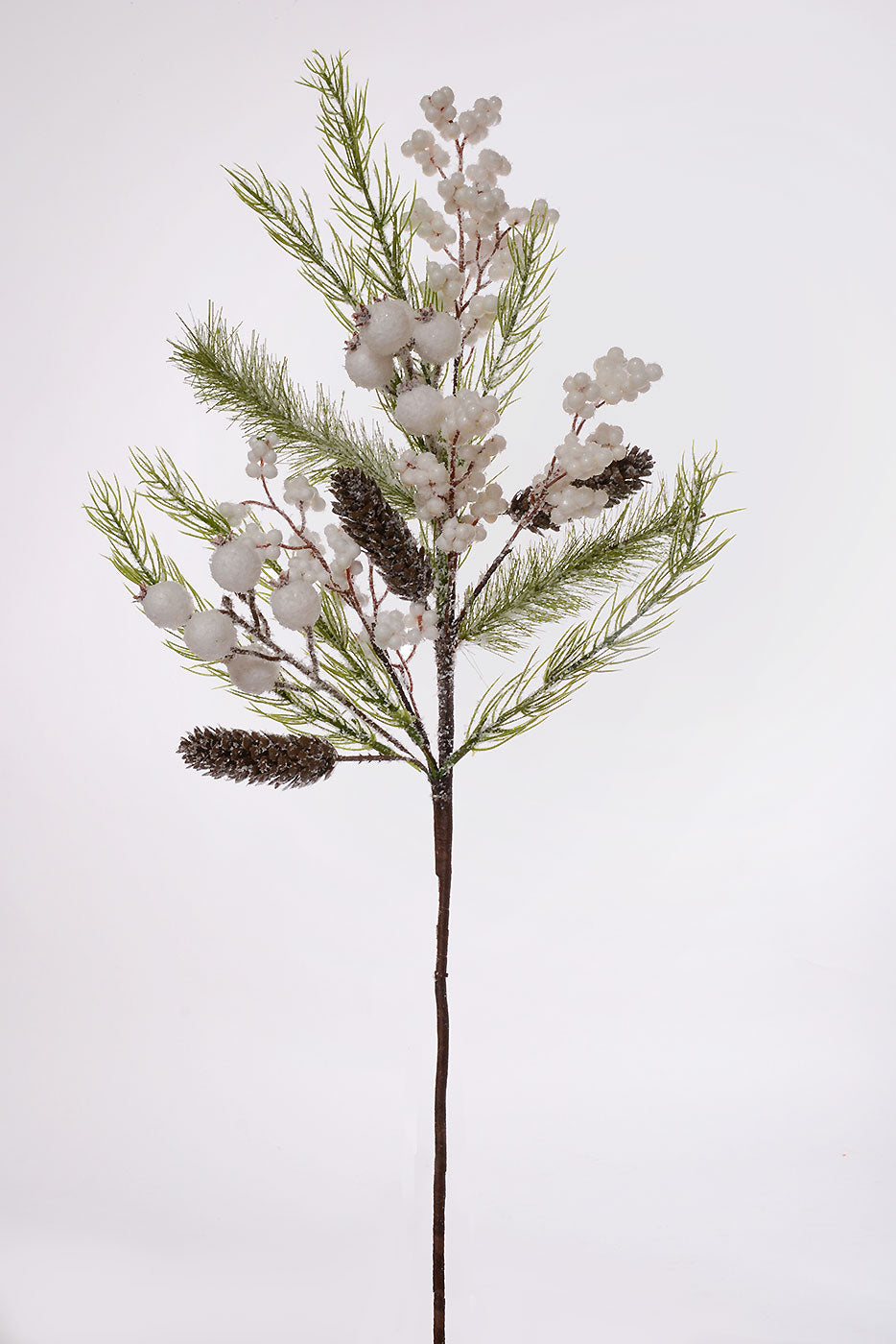28.5" Snow Pine Berry Spray