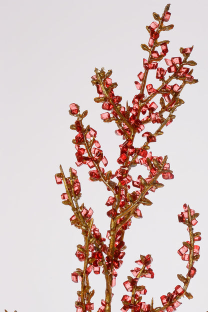 29" Iced Twig Spray Red/Gold
