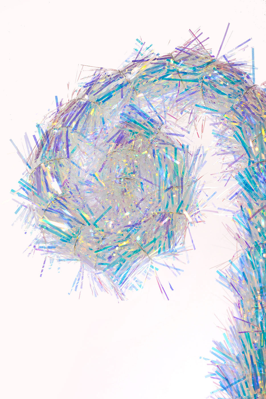 30" Tinsel Curly Spray Iridescent