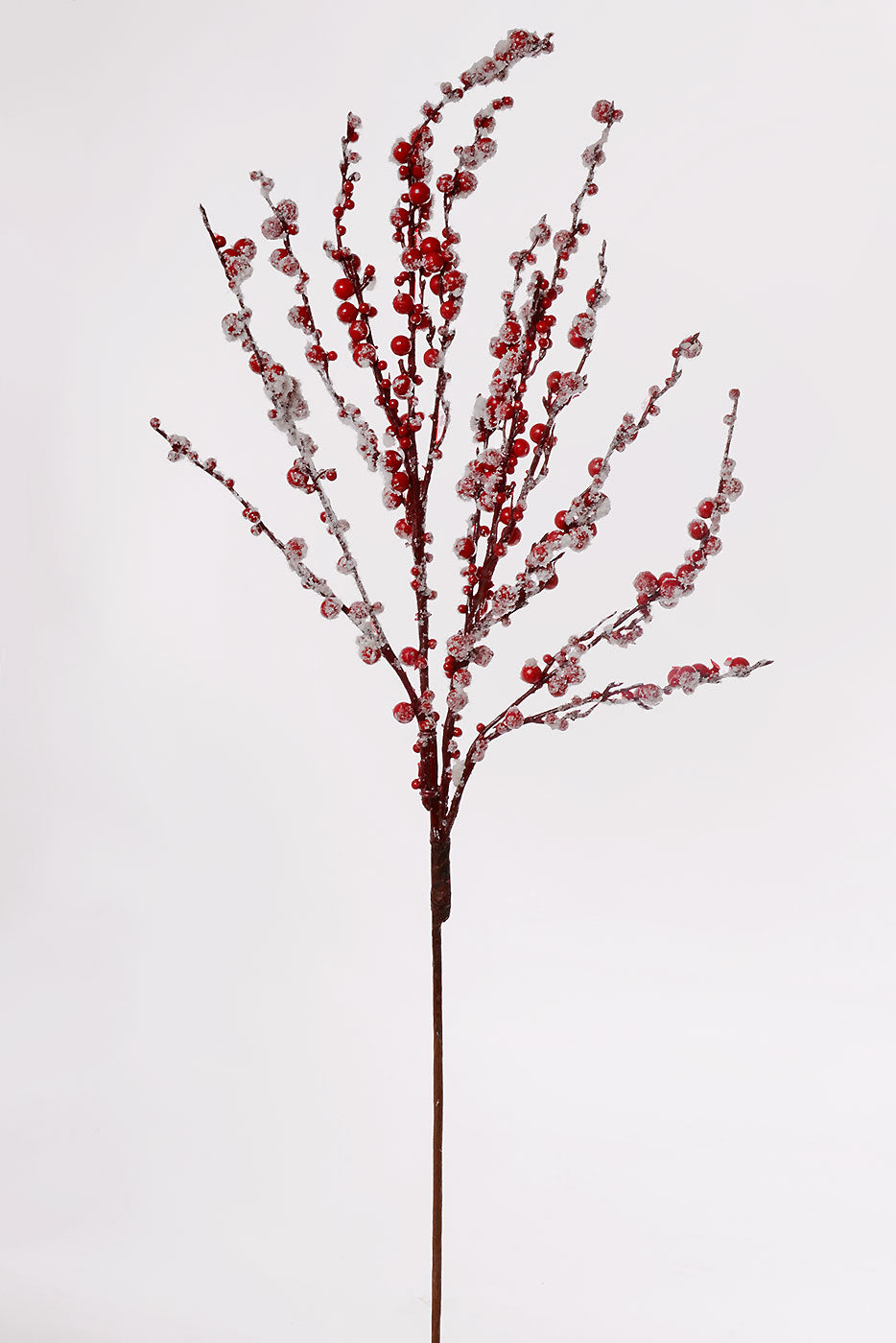 34" Red Snow Berries Spray