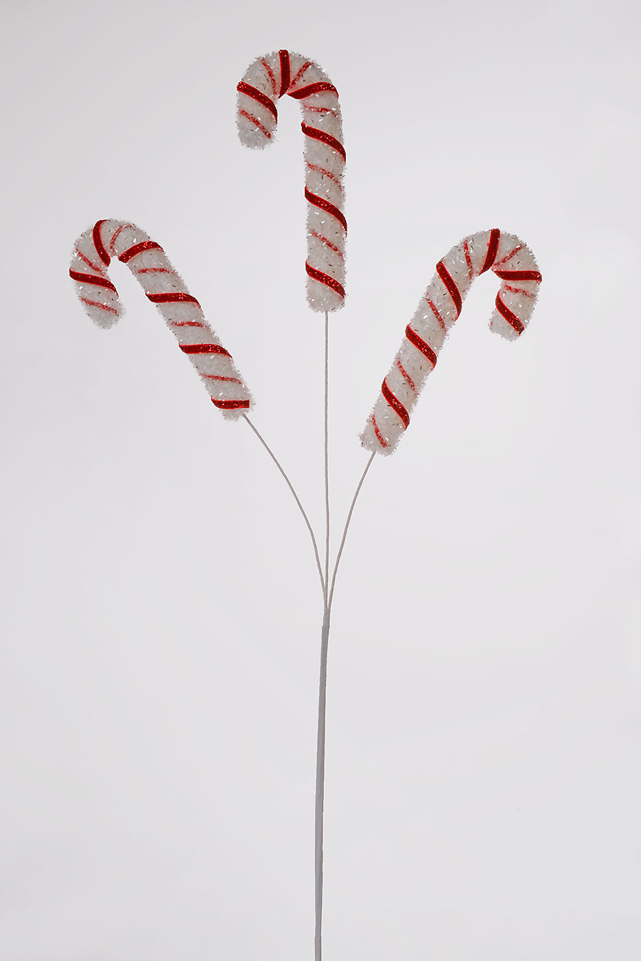 27" Glitter Peppermint Spray