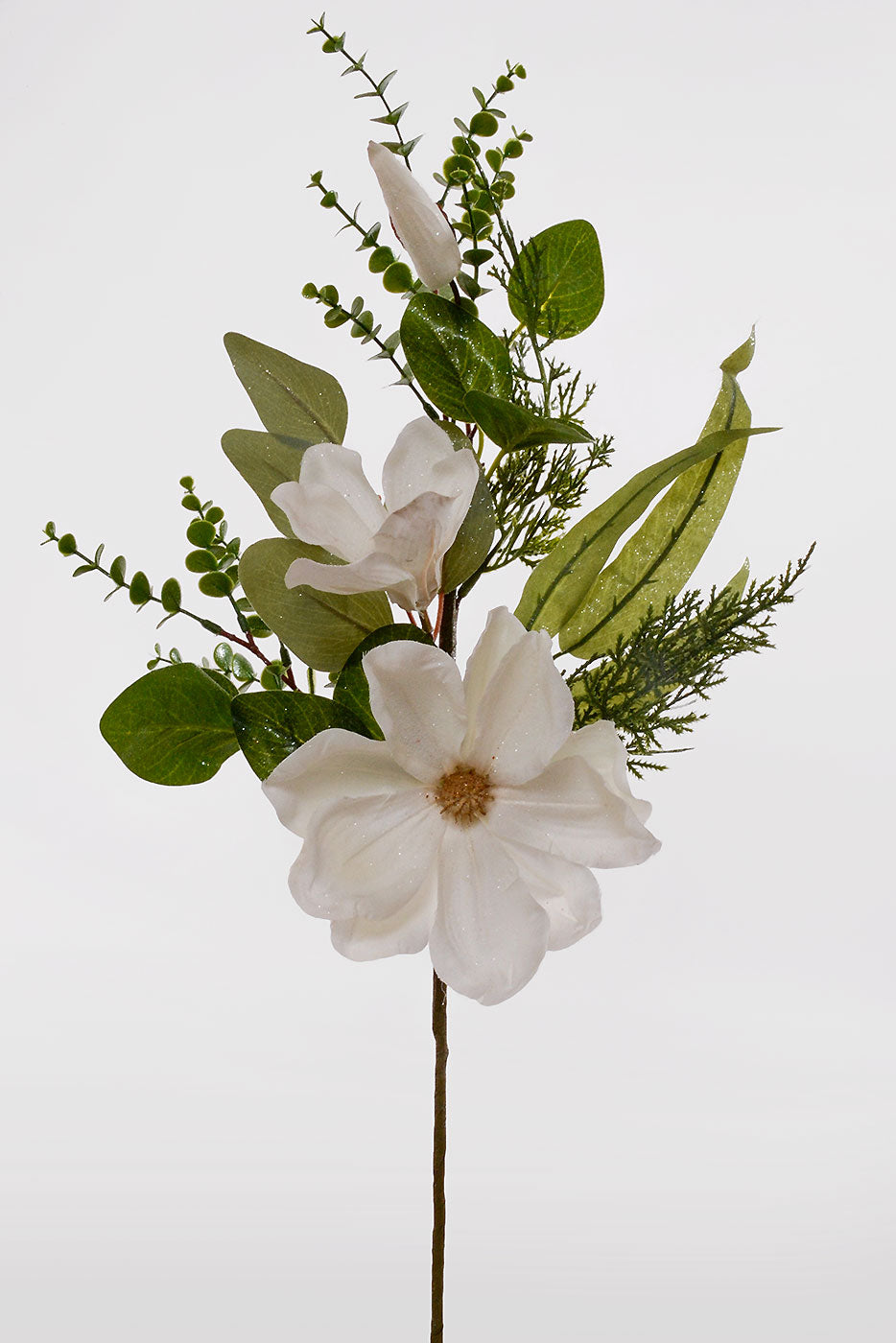 24â€³ Magnolia/Eucalyptus/Cedar Spray White/Green