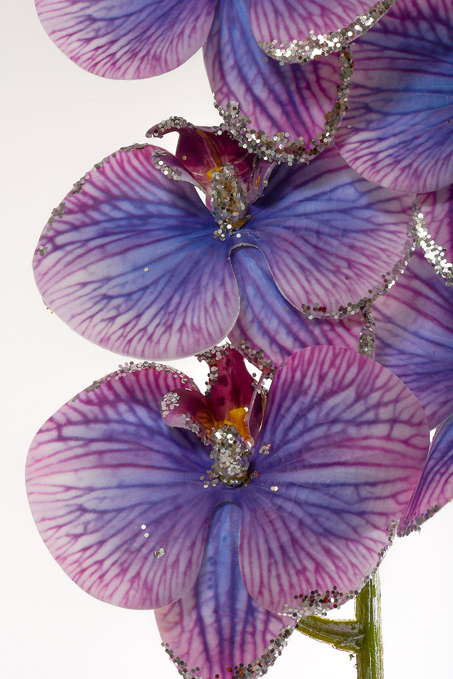 37" Glittered Phalaenopsis Orchid Spray Purple