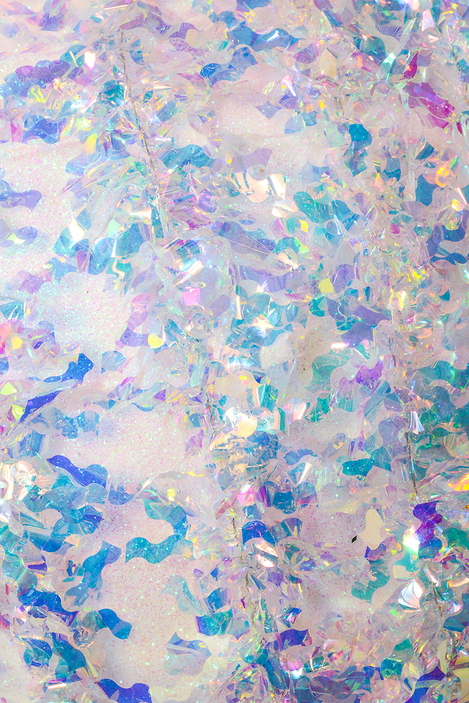 10" Tinsel Ball Ornament Iridescent