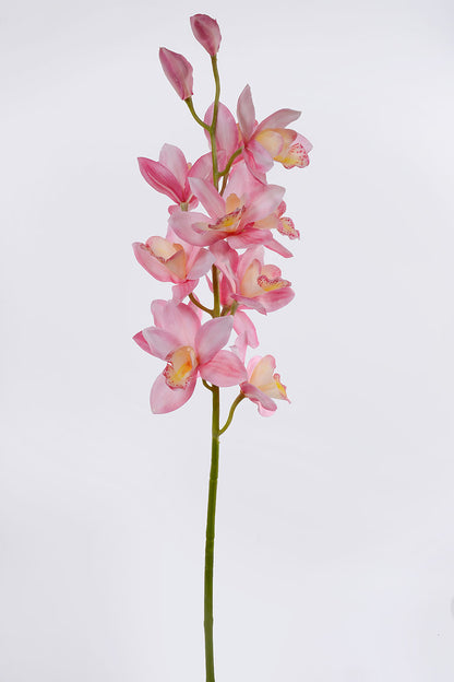 38" Silk Cymbidium Orchid Spray Pink/Yellow