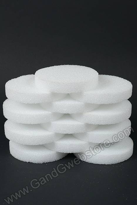 6&quot; X 1&quot; Styrofoam Disc White Pkg/12