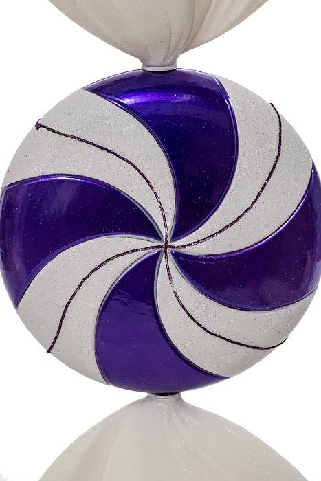 18.5" Falt Candy W/glitter Purple/white